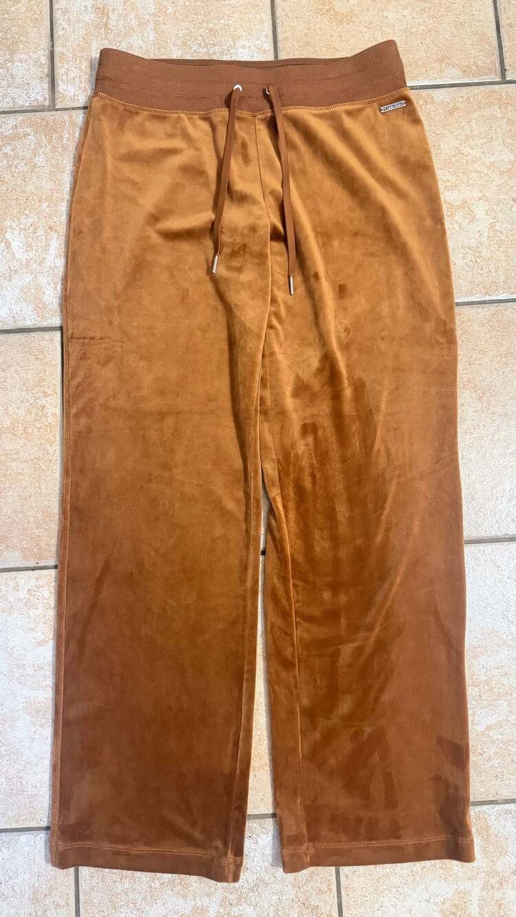 Calvin Klein Brown Velour Drawstring Lounge Pants